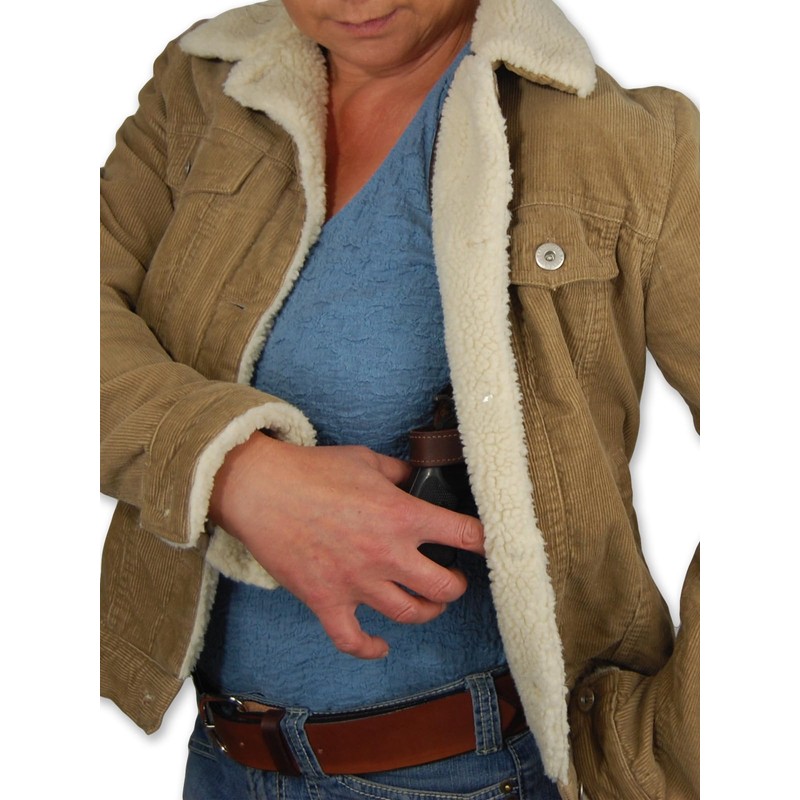 Barsony Brown Leather Cross Harness Shoulder Holster for Ruger SP101