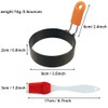 Yubng 3.5 inch Egg Rings for Frying Eggs ,4 Pack Non-Stick Egg