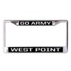 West Point Go Army Chrome License Plate Frame