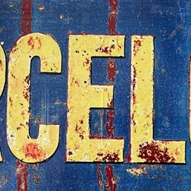 Barcelona Vintage Metal Sign City Sign 30x15cm Rustic Wall Sign for Bar Pub Garage Man Cave Home Decor