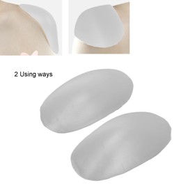 Hombreras de Silicona para Ropa de Mujer, 1 Par de Almohadillas de Flexión de Hombros Suaves, Hombreras Autoadhesivas Antideslizantes Reforzadoras para Mujeres, Reutilizables(Color transparente)