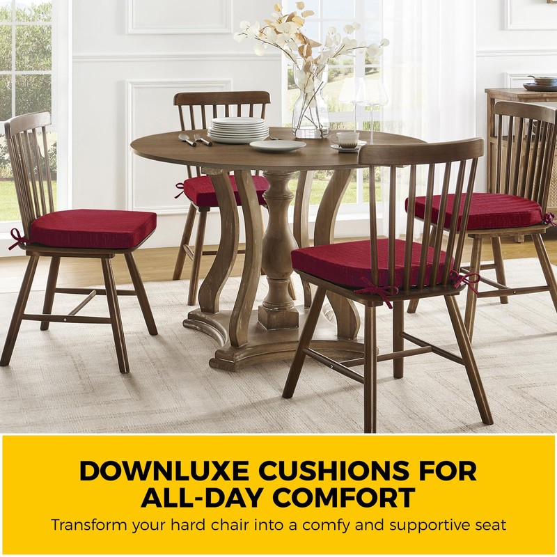 downluxe Indoor Chair Cushions for Dining Chairs, Soft and Comfortable