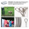 HOME MASTER HARDWARE 3/16" Aluminum Crimping Loop Sleeve 50 Pcs,Double