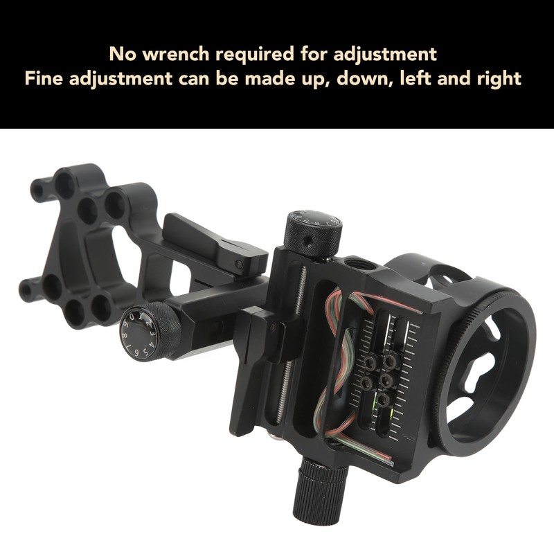 5 Pin Bow Sight Aluminium Alloy with Short Rod Archery