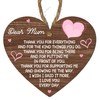 Wooden Heart Plaque Gift for Mum - Heartfelt Gift For
