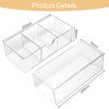 Alaoo Square Qtip Holder Dispenser, Small Drawers Organizer, 3 Compartments