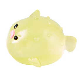 Cute Animals Taba Squishy Toys for Kids & Adults – Kawaii Stress Relief Fidget Sensory Toys, Soft Silicone Squeeze Gifts for Children, Teens, and Adults (Transparent-Yellow Pufferfish)