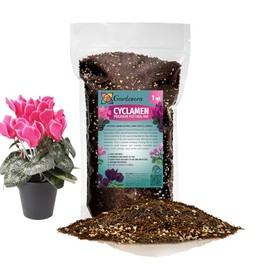 Premium Potting Soil Blend for Cyclamen - The Ultimate Mix for Healthy, Vibrant, and Beautiful Flowers - 1 QUARTS
