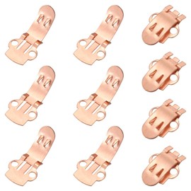 PATIKIL 14mm x 30mm Shoe Clips, 10 Pcs Flat Blank Shoe Clips Shoe Supplies Shoe Embellishments for DIY Crafts Decoration Project Shoes Decoration Copper