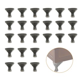 Joyangy 24Pcs Antique Brass Box Legs Feet, Corner Protectors for Wood Case, Jewelry Chest, Storage Boxes, Zinc Alloy Embellishments for Wooden Case Decor, Ideal for Cabinets, Gift Boxes, etc