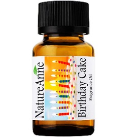 NATUREANNE Premium Grade Fragrance - 10ml - Scented Oil - for Diffuser Oils, Making Soap, Candles, Lotion, Home Scents, Linen Spray, Lotion, Perfume, Beard Oil (Birthday Cake, 10ml