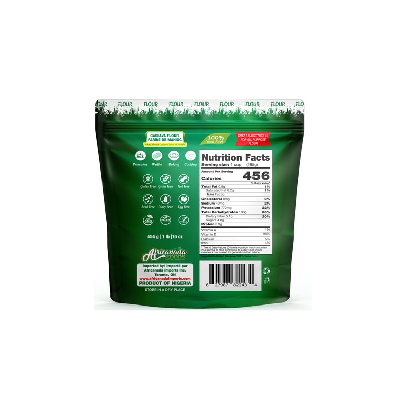 All Natural Cassava Flour | Yuca | Manoic | Snack,