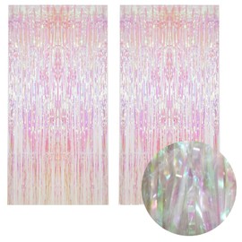 Samcos Glitter Tassel Curtain for Events, Glamorous Decoration, 39.4 x 78.7 inches (100 x 200 cm), Set of 2, Party Decoration, Colorful Shiny, Birthday, Wedding, Stage, Space Decoration, Photo Booth