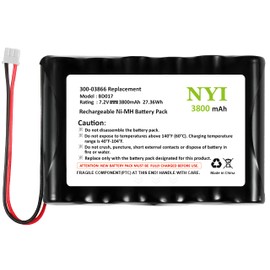 NYI Upgraded 3800mAh 300-03866 Battery for Honeywell Alarm Lynx 5100, 5200, 5210, Lynx Touch 7000,7.2V LYNXRCHKIT-SHA,OSA214,LCP500-4B