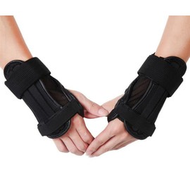 CTHOPER Wrist Guard, Impact Protective Glove Wrist Brace Support Pads for Snowboarding, Skating, Skiing, Motocross, Mountain Biking Protective Gear (Black, L)