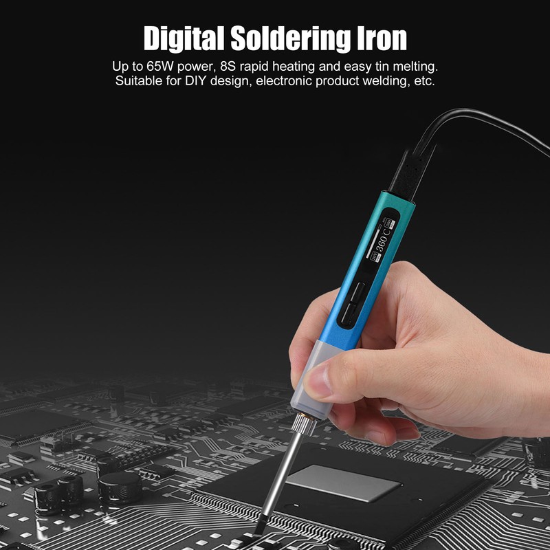 Electric Soldering Iron USB Charging Digital Display PID Temperature Control