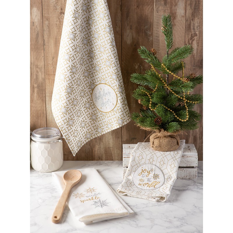 DII Cotton Christmas Holiday Dish, Decorative Oversized Towels, Perfect Home