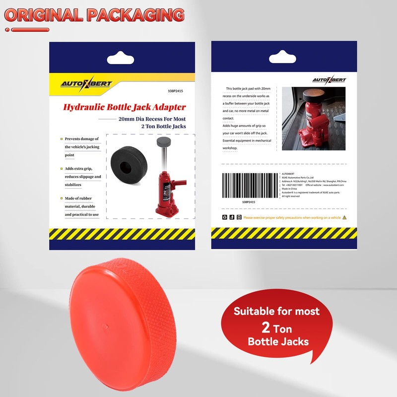Universal Bottle Jack Pad Polyethylene Anti-Slip Adapter Support Puck Block