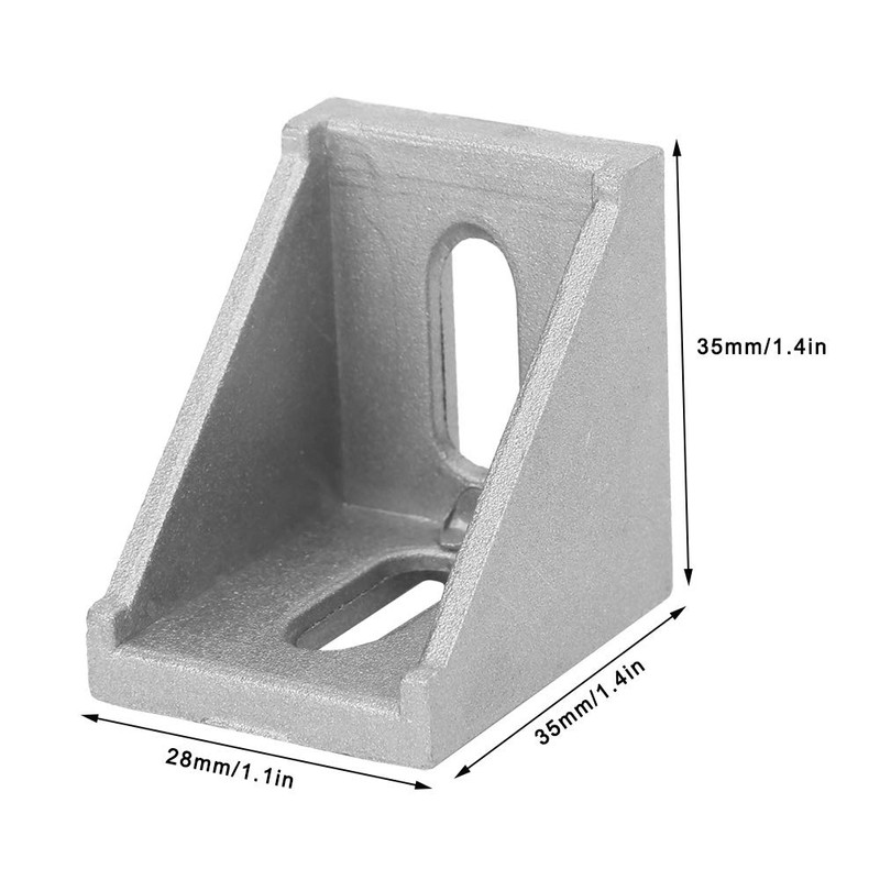 Soporte de Esquina de Perfil de Aluminio Tipo L, 20