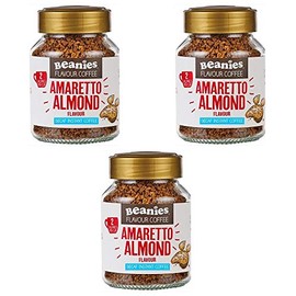 Beanies Decaf Amaretto Almond Instant Coffee Jar 50g, 3 Pack