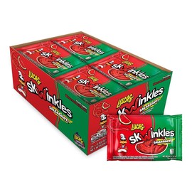 Salsagheti Watermelon Flavored Hot Candy Strips and Tamarind Sauce, 0.84 oz - 12 Pieces Pack for Treats, Snack, Parties, Piñatas,0.84 Ounce (Pack of 12)