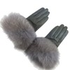 Sandy Ting Winter Women's Lambskin Leather Gloves with Fox Fur