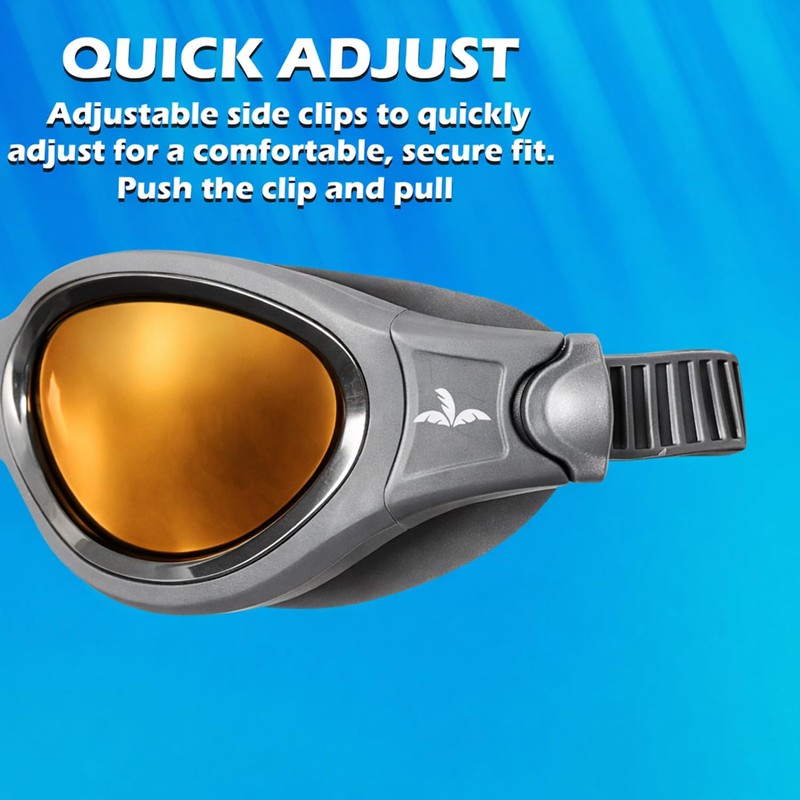 Cabana Sports Pearl Goggle. UV Protection. Anti-Fog. Men, Women, Adults.