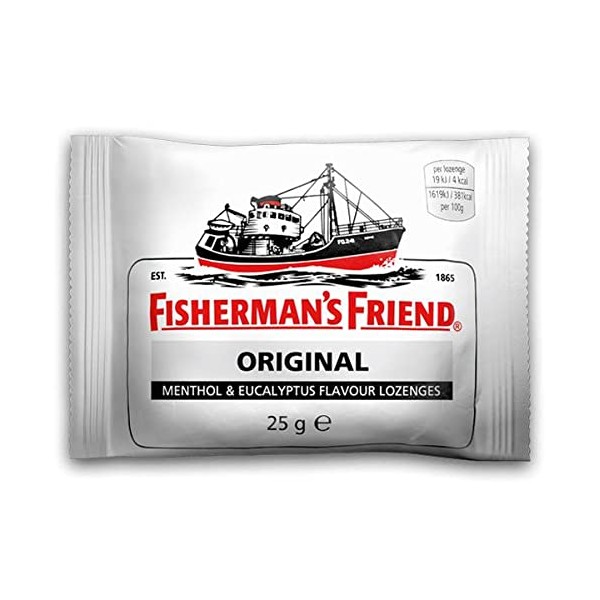 Fisherman's Friend Original Extra Strong Menthol Cough Suppressant Lozenges - 40 ct, Pack of 4