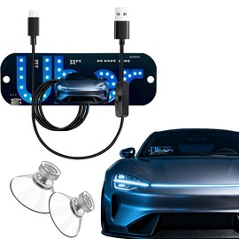 (Blue) LED Light Sign for Car, Taxi Sign Light Windshield Led Sign Car LED Decal with Suction Cups USB Plug for Cars, Trucks, SUVs，Driver Accessories for car，Bumper Stickers