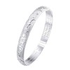 Deelfel Bracelet for Men and Women Silver Engraved Sanskrit Proverbs