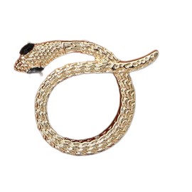 Cimenexe Bohemian Snake Earrings Gold Textured Snake Viper Earrings Black Crystal Snake Circle Earrings Gothic Snake Stud Earrings Jewellery for Women and Girls Gifts