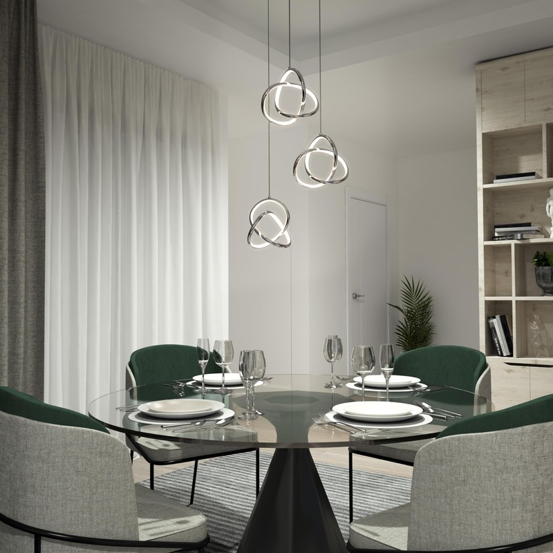Zephyr 3-Light LED Pendant Chrome