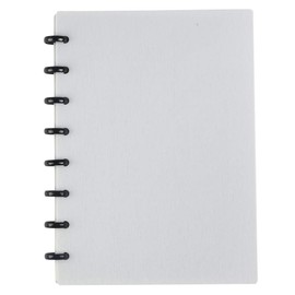 Eagle Discbound - Cuaderno personalizable, tamaño junior, cubierta de poliéster, 60 hojas de páginas rayadas/forradas (gris)