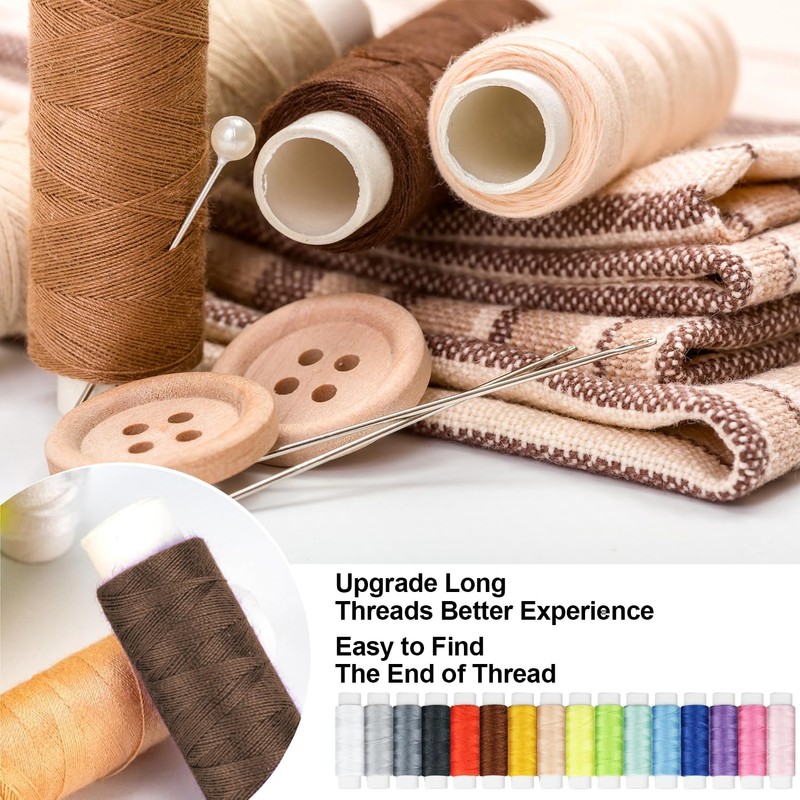 MIXCOOL Sewing Kit for Adults, Beginners, Needle and Thread Kit,