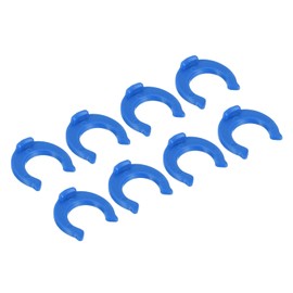 QUARKZMAN 1/4 Inch Quick Connect Locking Clamp x 50 Pieces Blue Clip for Locking Quick Release for RO Reverse Osmosis Water Filter [Blue]