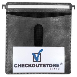 CheckOutStore (300) CD Double-Sided Refill Plastic Hanging Sleeve (Black)