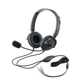 Elecom HS-HP20BK Headset, Microphone, Binaural, Overhead, 5.9 ft (1.8 m), Foldable, 1.6 inch (40 mm) Driver, Black