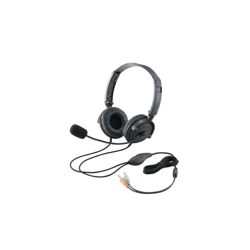 Elecom HS-HP20BK Headset, Microphone, Binaural, Overhead, 5.9 ft (1.8 m),
