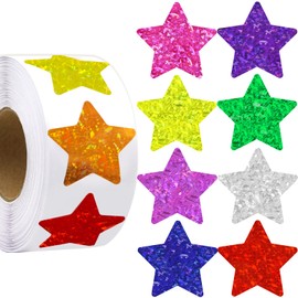 500pcs Glitter Star Stickers for Envelopes Sparkling Star Stickers Decorative Kids Stickers Holiday Decorations Classroom Graduation Reward Supplies