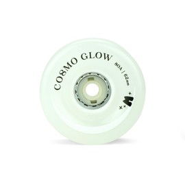 Moxi COSMO Glow Wheels, LED Light Up Outdoor Roller Skate Wheels. 62mm - Set of 4 (White Rain Glow)
