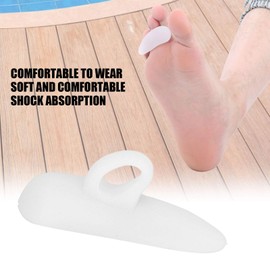 Hammer Toe Pads, 10 Pairs of Gel Toe Separators, Overlapping Toes, Hallux Valgus Correction Pads, Transparent Toe Separators (White)