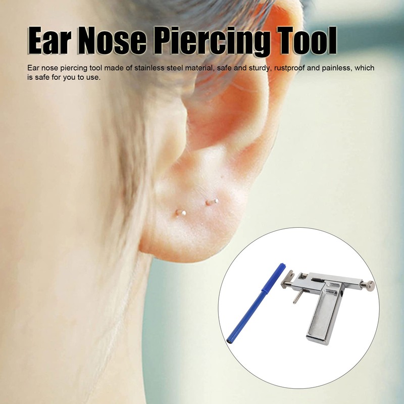 Ear Piercing Tool Stainless Steel Reusable Marker Mirror Ear Piercing