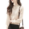 7-livehouse Turtleneck Sweater, Women's Knit, Autumn, Winter, Ribbed, Pleat, Long