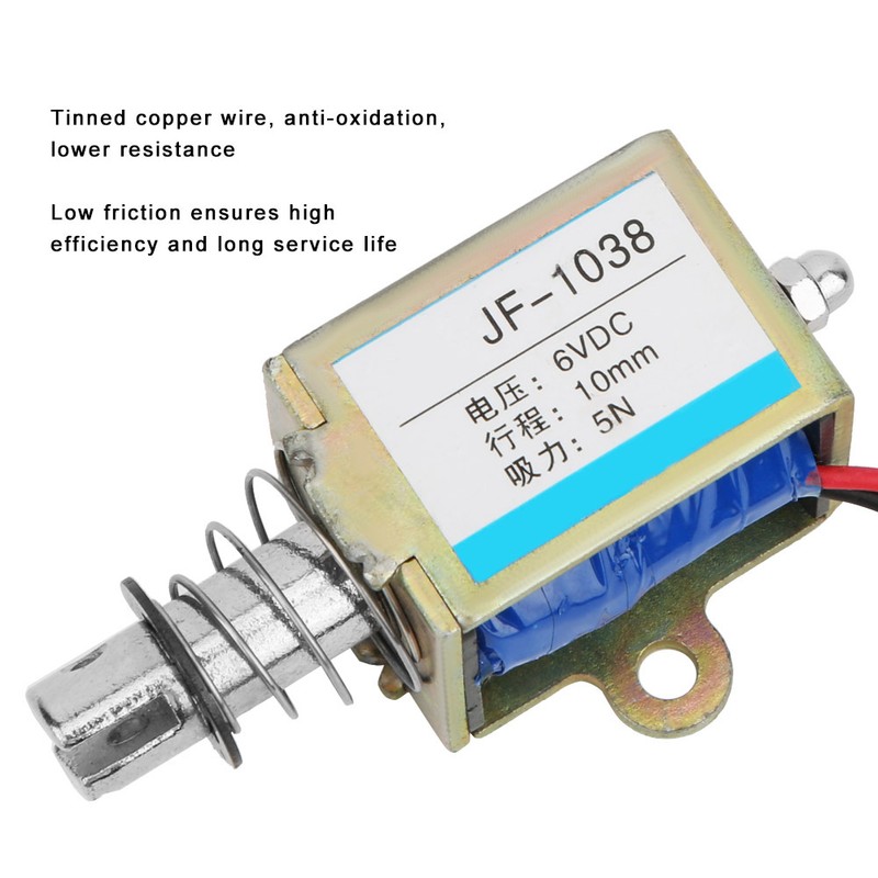 JF-1038 5N 6V DC Electromagnet Push Pull Type Solenoid Electromagnet