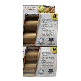Idea Village (2) Pkgs Non-Stick Copper Grill and Bake Mat 2 Packs - Total of 4 Mats