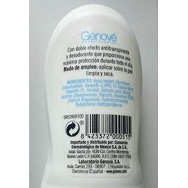 Genové Desodorante neutro dermatológico para pieles delicadas y sensibles, máxima protección, 50 ml