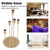 Gold Taper Candle Holders Different Heights 5 Arms Candlestick Holders
