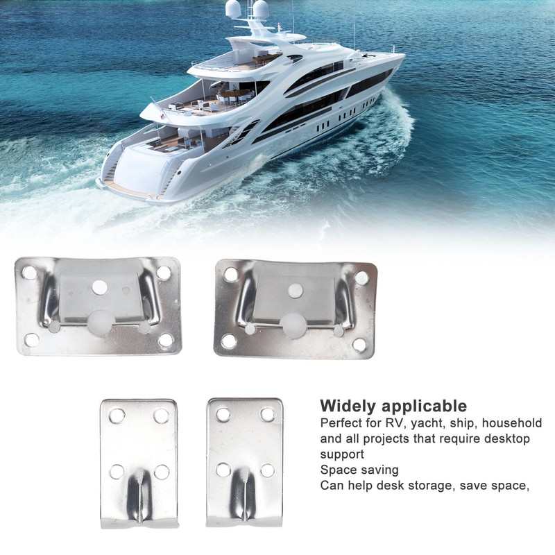 Aramox 1 Pair Removable Table Mount, Marine Stainless Steel Desk