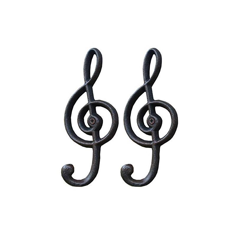 Xinally 2 Pieces Vintage Cast Iron Fret Hooks, American Country