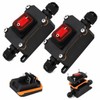2-Pack Waterproof Inline Cord Switch DPST 30A 125V-250V Rocker